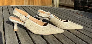 Women's Milan Slingback Heels - A New Day size 6‎ cream nwt pearl wedding summer thumbnail 1