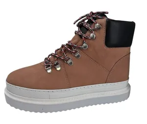 SCHUTZ‎ Women Marula Platform Lace Up High Top Boots 11B Waterproof Beige NIB thumbnail 1