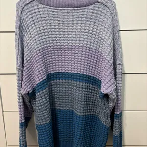 Urban Outfitters BDG Max Oversized Waffle Knit Sweater Purple thumbnail 3
