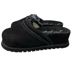 Free People Milo Everyday Mules in Black NIB NEW Suede Leather Chunky Size 7 thumbnail 7