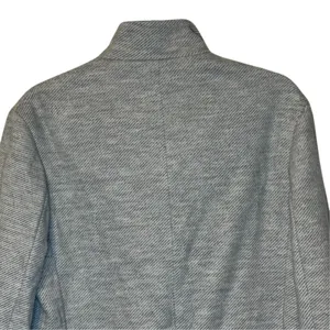 Zara Womens Coat  Button Up Lined Structured Stretchy Striped Gray Preppy Small thumbnail 8