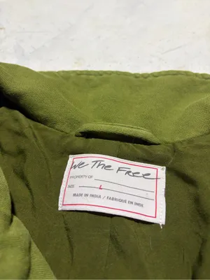 Free people we the free rebel knit oversized Green Women's Moto Jacket large thumbnail 5