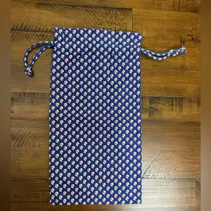 Vintage‎ Vera Bradley ROYAL Bag Travel Pouch Unlined Drawstring Bucket Shoe RARE thumbnail 2