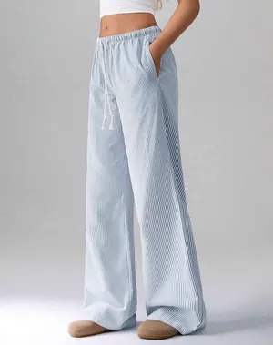 Blue & White Striped Pants Size M thumbnail 2