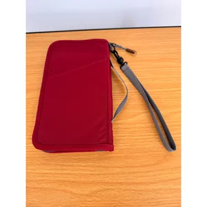 L.L. Bean travel document card holder organizer passport wallet zippered nylon thumbnail 2
