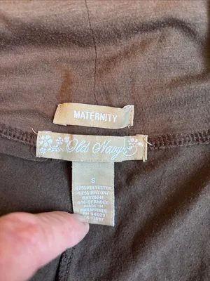 Old Navy Brown Fold-Over Waist Capri Pants thumbnail 2