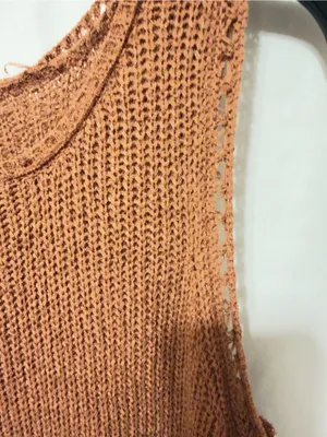 Fore Ellie Sleeveless Knit Crochet Fringe bottom top-medium thumbnail 8