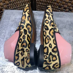 Sam Edelman Pony Hair Leopard Print Loafers Size 8.5M thumbnail 5