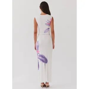 Peppermayo Waiting For Dawn White Floral Mesh Maxi Skirt Size 2 thumbnail 3