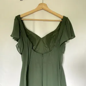 Azazie Syenna Eucalyptus formal‎ dress women's size A2 bridesmaid dress low back thumbnail 5