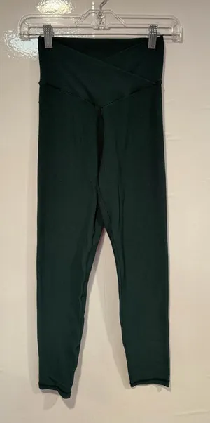 Green crossover waffle knit aerie offline‎ leggings thumbnail 1