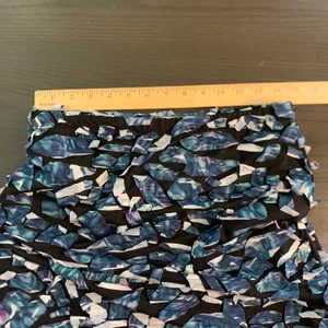 Sno Skins Snowskins 3D Texture Applique Skirt Blue Black Mosaic Art to Wear S thumbnail 9