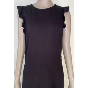 Old Navy Black Sleeveless Ruffle Trim Sheath Dress thumbnail 4