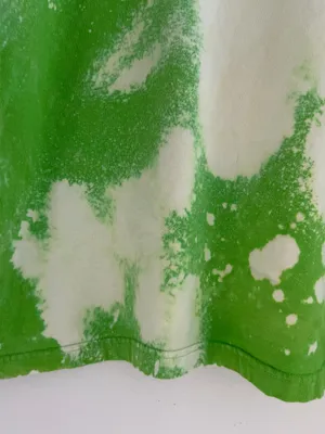 Bleached grunge off the shoulder tee Green Size XL thumbnail 5