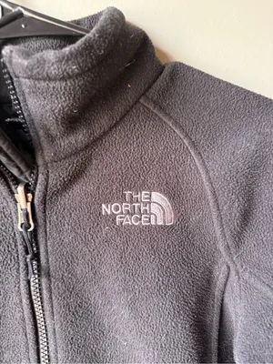 The North Face Full Zip Fleece Jacket Gray Outdoor Hiking XS thumbnail 2