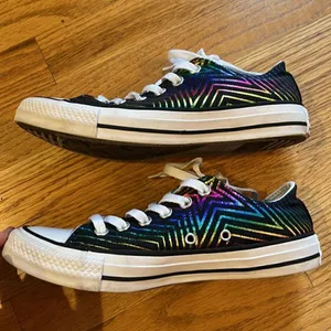 Converse Chuck Taylor All Star Ox "All Of the Stars" Women Shoes Black-White- 7M thumbnail 3