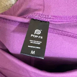 PopFit Purple High Waist Pockets Active Athleisure Leggings Medium thumbnail 3