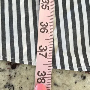 Talbots Shirt Dress Womens 2P Gray White Striped Preppy Cotton Fit Flare Pockets thumbnail 10