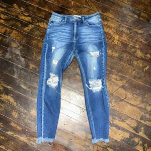 Kancan 28/9 distressed stretchy normcore jeans thumbnail 4