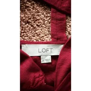 LOFT Red Embroidered Shift Dress Size S Open Back Cross Strap thumbnail 4