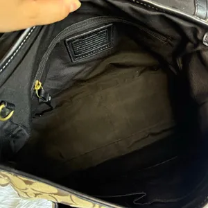 y2k COACH Black Brown Khaki Signature Legacy Flip Turnlock thumbnail 10