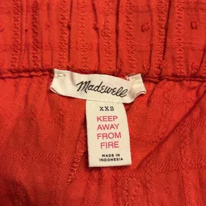 Madewell women’s Swiss Dot Babydoll Pajama Shorts orange Size XXS thumbnail 6