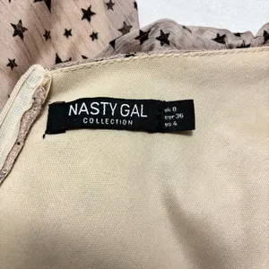 Nasty Gal Cream Mini Sundress with stars Sleeveless Scoop Neck size‎ 4 thumbnail 7