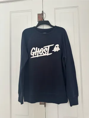 Ghost Energy x SPORTIQE Navy Blue Oversized Crewneck Sweater Size L thumbnail 2