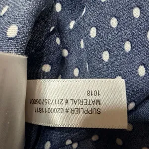 Polo Ralph Lauren Navy Blue Polka Dot Viscose Band Collar Blouse XS thumbnail 8