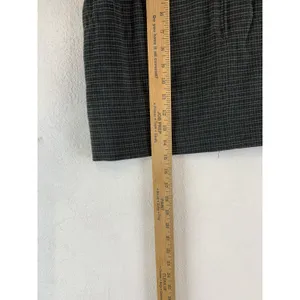VTG Y2K Route 66 Women’s Mini Skirt Plaid Grunge Green Size 16 thumbnail 8