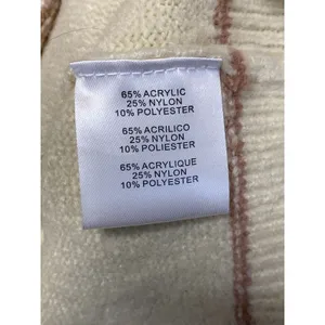 Fox + Hawk Women's Cream Long Sleeve Mock Neck Knit Relaxed Sweater Top Size M thumbnail 6