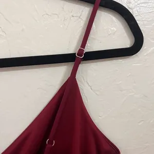 NWT Lulu’s All this Appeal burgundy bodycon midi dress size M thumbnail 7