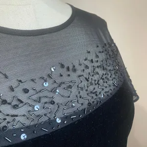 J.R Nites Caliendo by Y2K‎ Black Velvet and Mesh Mini Black Short Dress Size 8 thumbnail 4