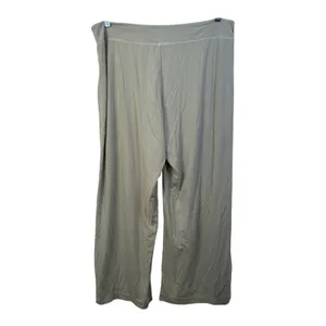 Fresh Produce‎ Womens Wide Leg Lounge Pants Taupe Khaki Rayon Lycra USA L 21467 thumbnail 2