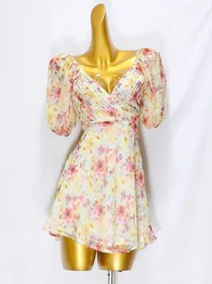 HELLO MOLLY Angel Biba Multicolor Graceful Hours Floral Dress thumbnail 3