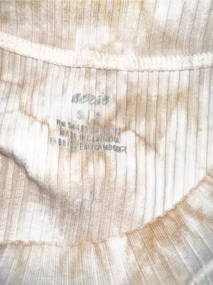 Aerie Ribbed High Neck Tie-Dye Tank Top - Beige/Cream thumbnail 9