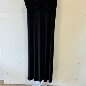 Vikki Vi Black Ruched Sweetheart Neck Sleeveless Maxi Dress Plus Size 1X Jersey thumbnail 4