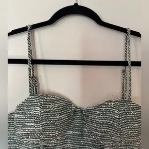 Lovers + Friends Tweed Mini Dress in Black and White thumbnail 5