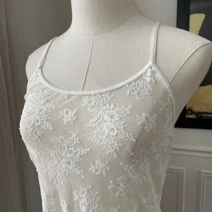 Victoria's Secret stretchy sheer lace chemise ivory Small thumbnail 3