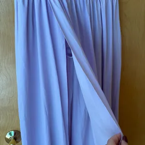 Halara Maxi Skirt Women S Lavender High Waisted Built-in Shorts Slit Athleisure thumbnail 4