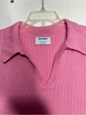Old navy Sleeveless Rib-Knit Cropped Polo size L thumbnail 4