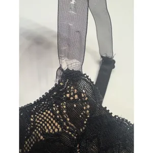 Victoria's Secret X Chantal Thomass Vintage Garter Teddy Lace Lingerie 34C Black thumbnail 9