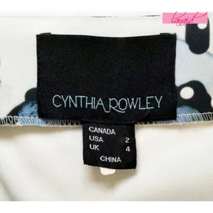 Cynthia Rowley Off-The-Shoulder Blue Ivory Fit And Flare Skater A-Line Neoprene thumbnail 6