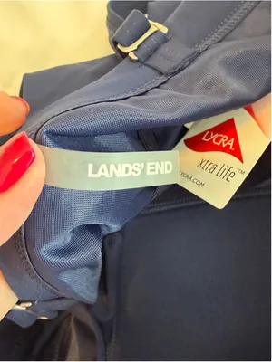 NWT Lands’ End Bandeau Tankini Top Size 2 XS Tummy Control Swimwear E2 thumbnail 4