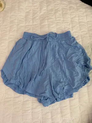 SHEIN Women’s Casual Sports Baby Blue High Waist Elastic Prevent Exposure A-line Shorts For Summer thumbnail 3