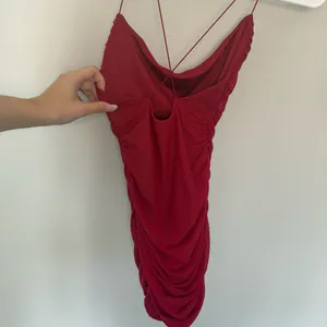 Oh Polly Red Ruched Cowl Neck Bodycon Dress US 4 thumbnail 2