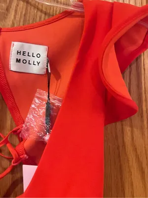 Hello Molly Take the Reigns V-Neck Lace-Up Back Ruffle Mini Dress Size XS 2 thumbnail 12
