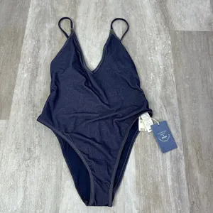 NEW Aerie Match Made in Denim One Piece Swimsuit size medium thumbnail 3