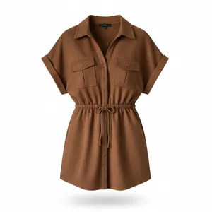 Lulus Always Endearing Brown Suede Mini Dress Stretch with Pockets Women's Small thumbnail 10