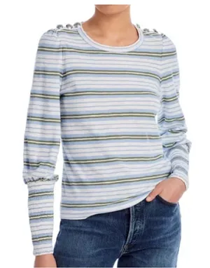 Veronica Beard Meg Striped Tee small thumbnail 1